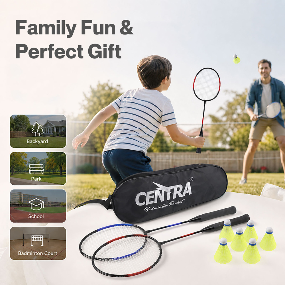 Traderight Centra 11 Piece Badminton Racket Set with Bag Image 7