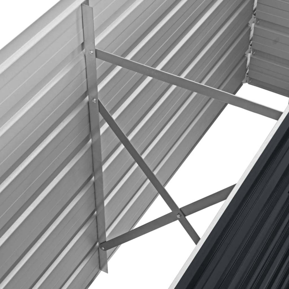 Walplus Anthracite Galvanised Steel Garden Raised Bed 160 x 40 x 45cm Image 5