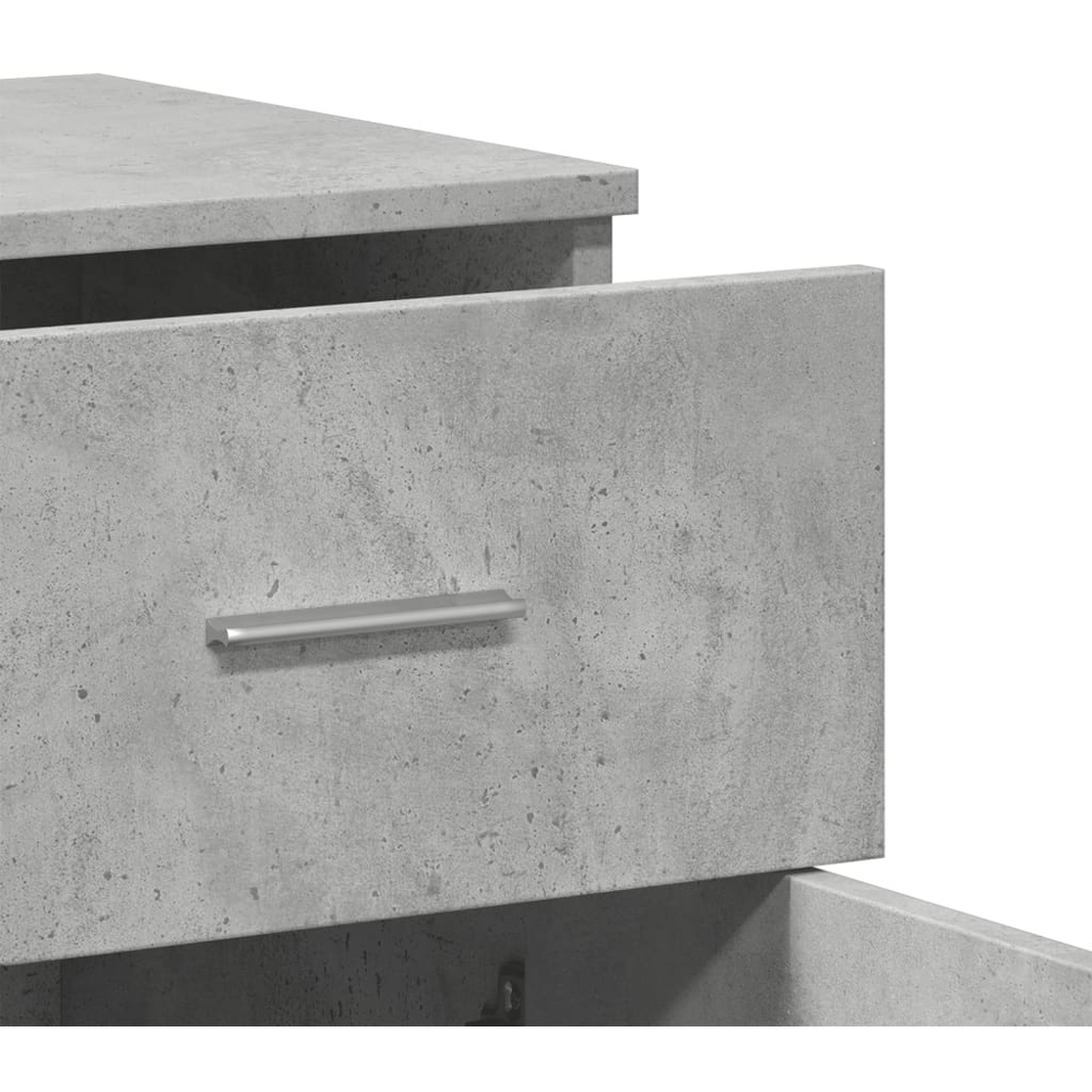 vidaXL 2 Door 2 Drawer Concrete Grey Wooden Sideboard Image 7