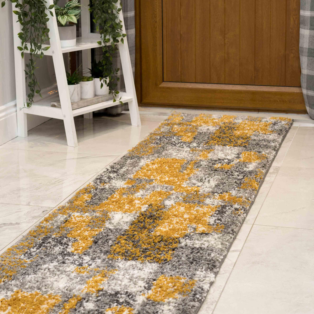 Kukoon Alder Ochre Shaggy Rug 60 x 240cm Image 4