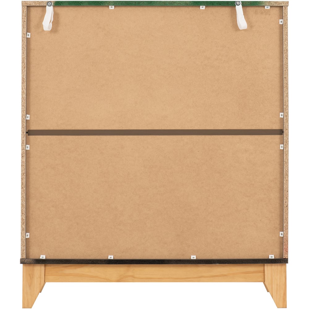 Seconique Cleveland 5 Drawer White and Grey Metal Effect Chest of Drawers Image 6