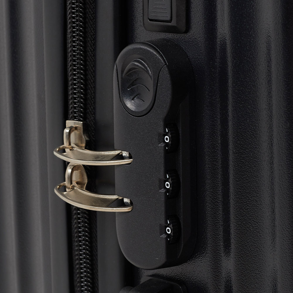 H&O Direct 21 inch Black Hard Shell Luggage Suitcase Image 5
