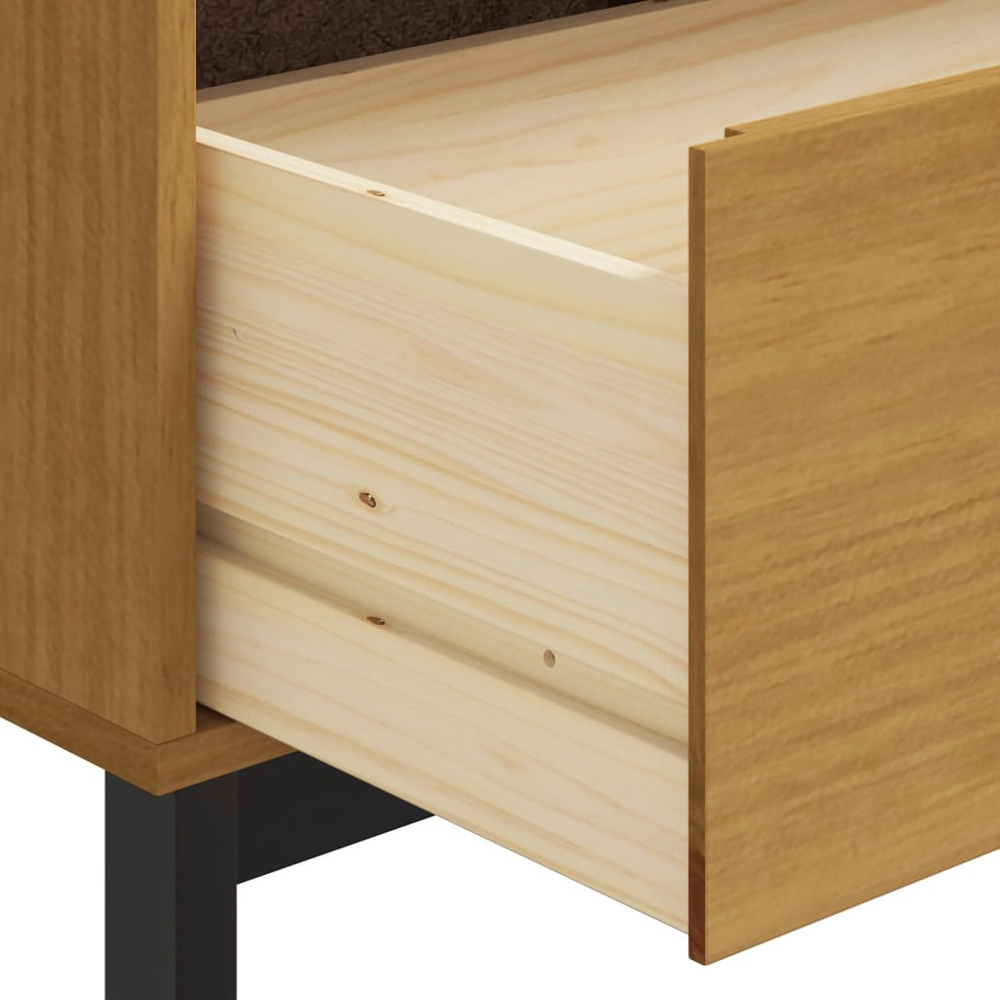 vidaXL Flam 2 Door 2 Drawer Single Shelf Solid Pine Wood Sideboard Image 8