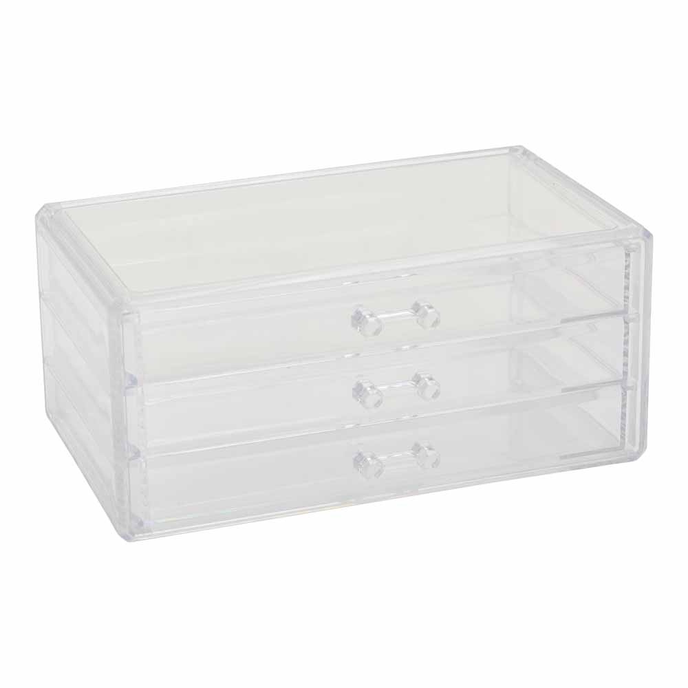 Wilko Clear Cosmetic Perspex Storage Bottom Wilko