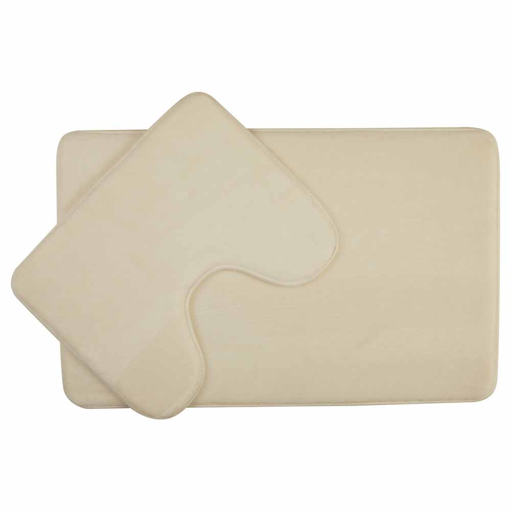Premier White Finish Soak Bath Mat Set Wilko