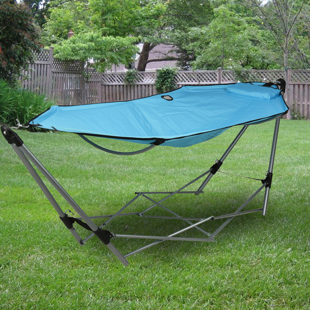 Foldable Stand with Hammock - Blue Image 1