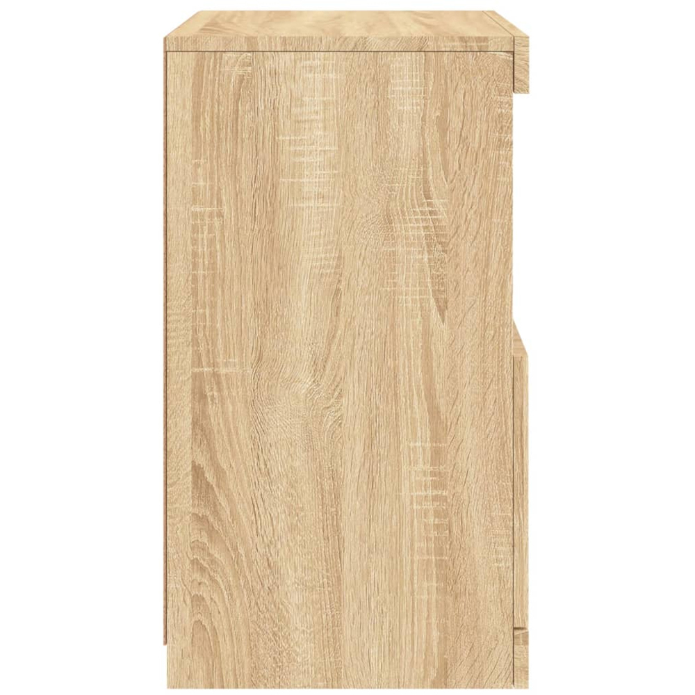 vidaXL Single Door 2 Shelf Sonoma Oak Sideboard with RGB LED Lights Image 8