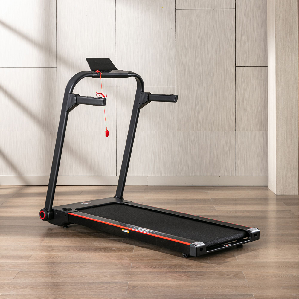 HOMCOM Black Foldable Electric Treadmill with LED Monitor Image 2