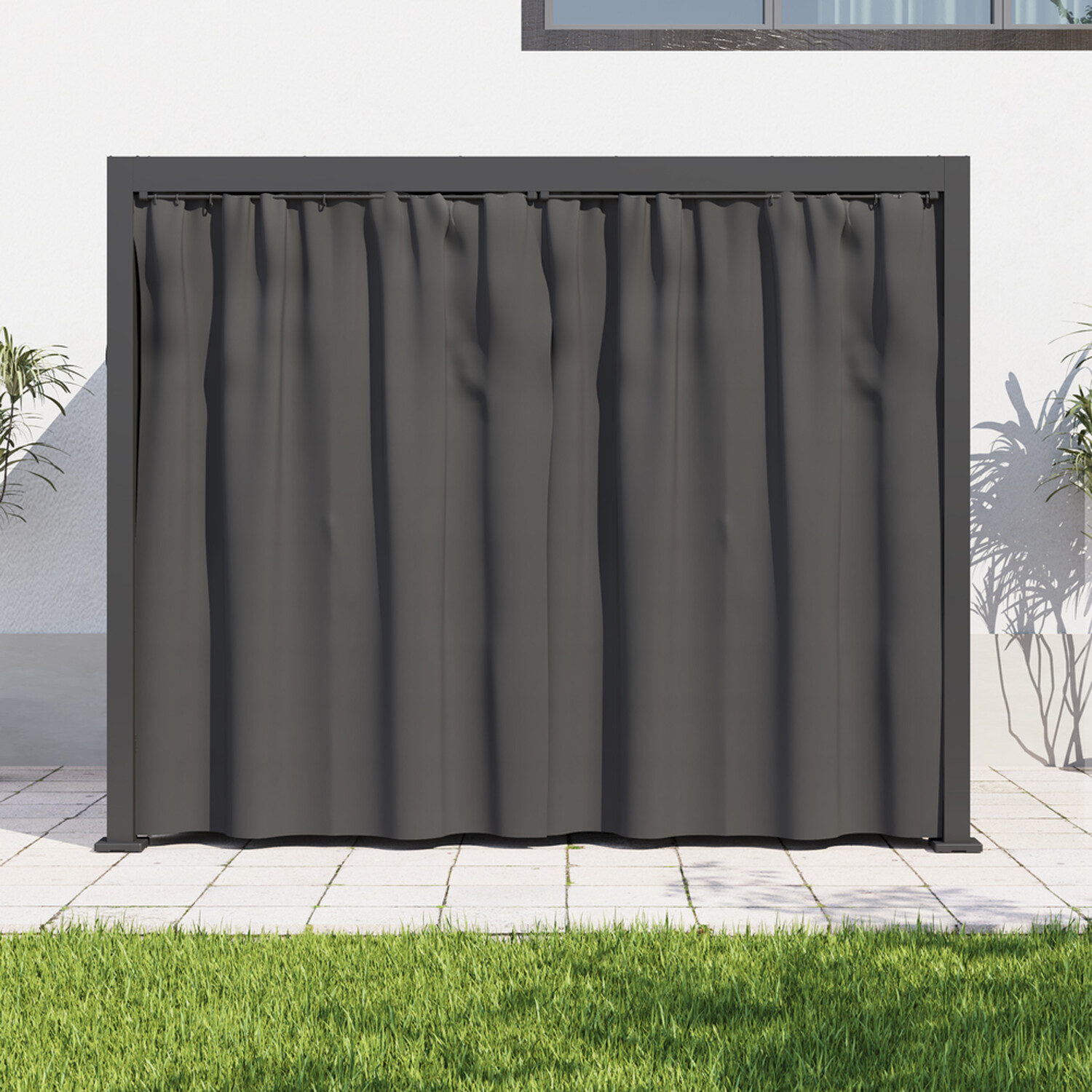 Ezra Pergola Sidewall Grey 2.4m Image 2