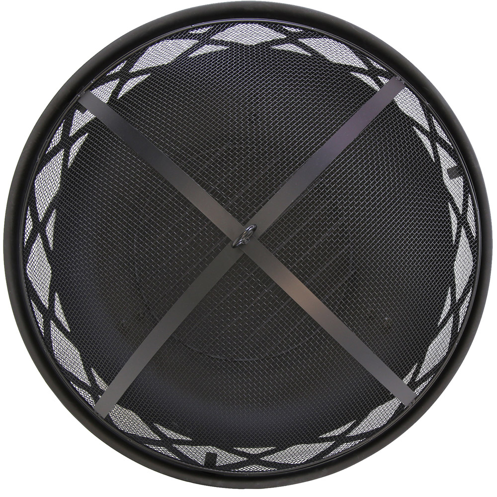 Charles Bentley Snug Salvador Black Round Steel Bowl Fire Pit Image 4