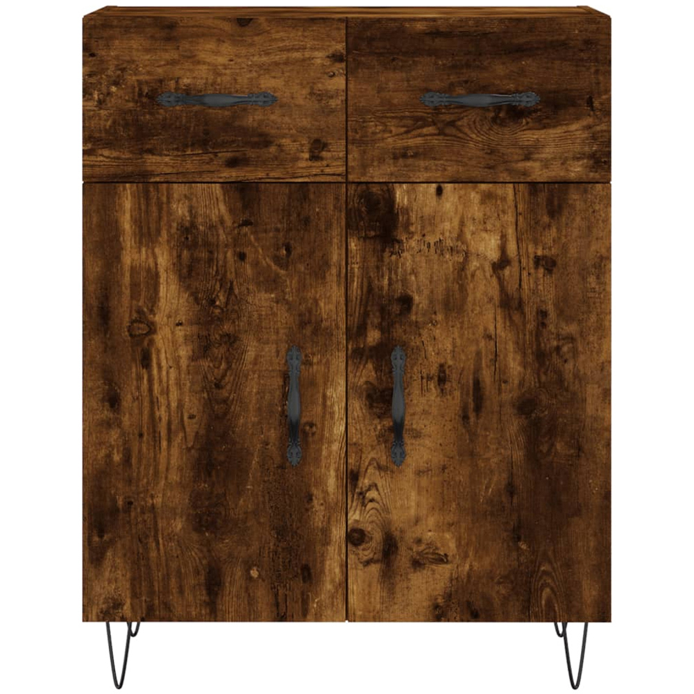 vidaXL 4 Door 2 Drawer Smoked Oak Highboard Image 8