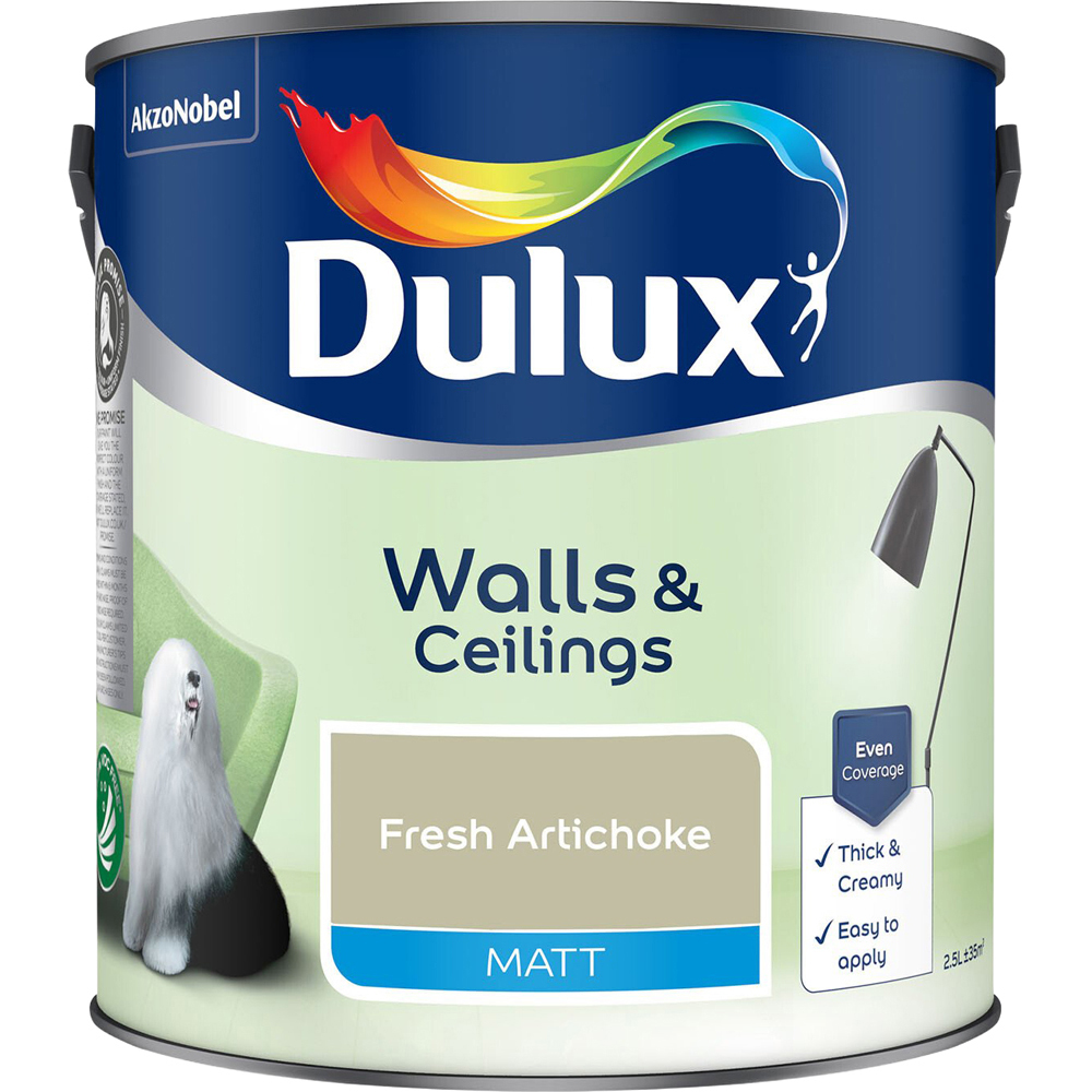 Dulux Matt Emulsion Paint - Fresh Artichoke / 2.5l Image 2