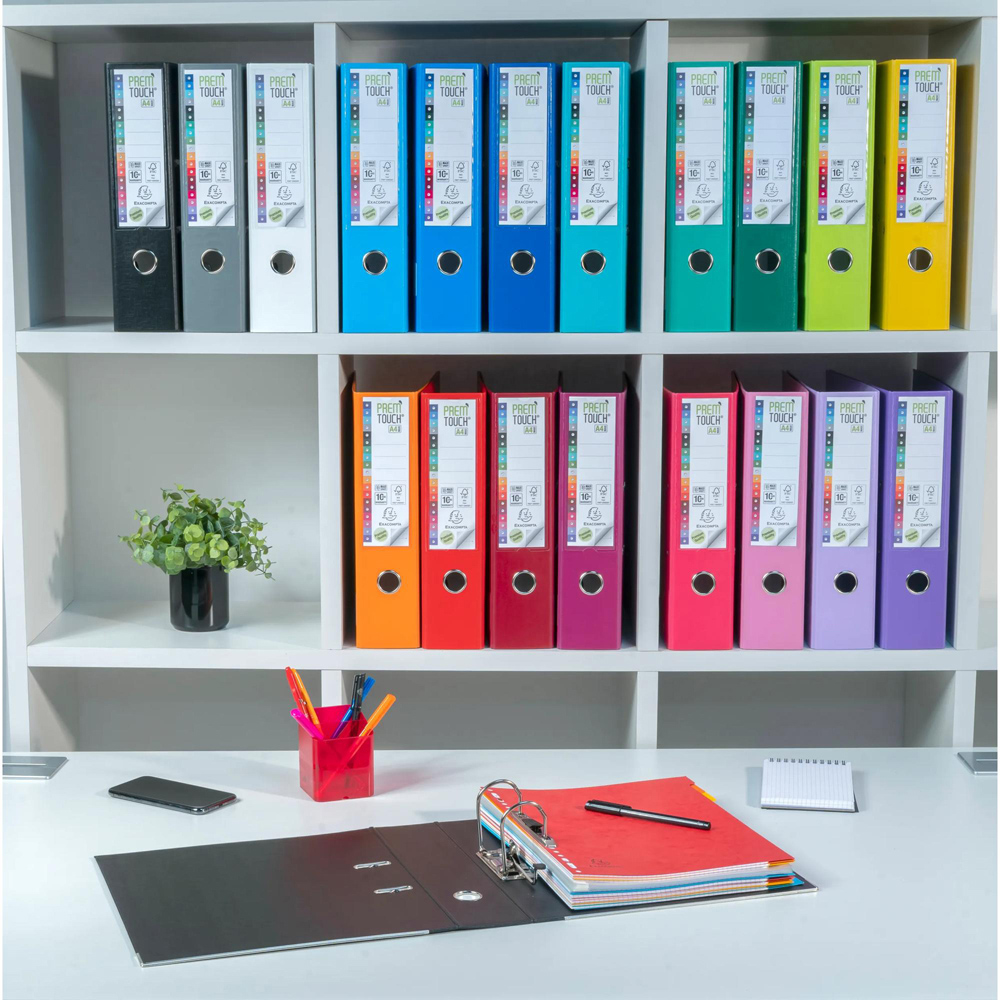 Exacompta PremTouch A4+ Black PP Lever Arch File 10 Pack Image 2