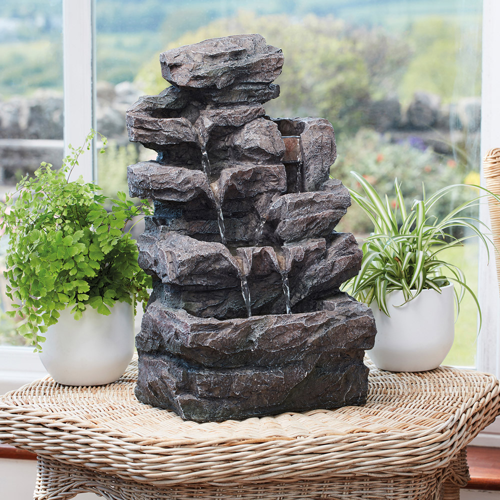 Garden Gear Rock Fall In Outdoor Water Feature Image 2