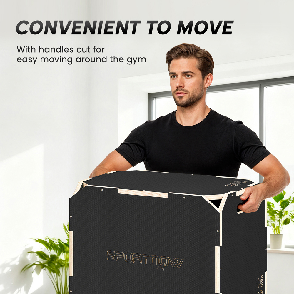 SPORTNOW Non-Slip Corner-free Wooden Plyo Box 41 x 61 x 51cm Image 7