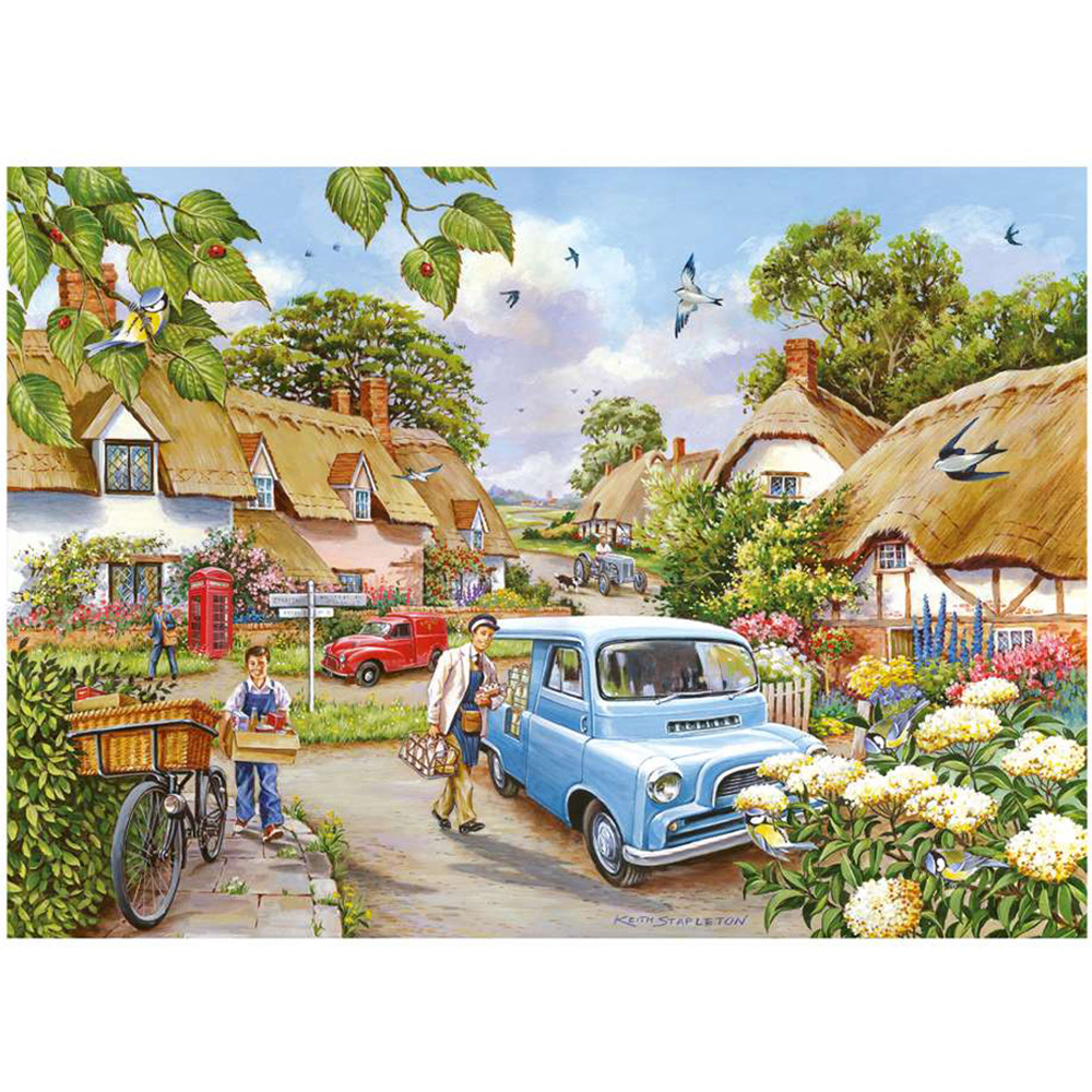 The House of Puzzles Village Life 500 Piece Jigsaw Puzzle 4 Pack Image 4