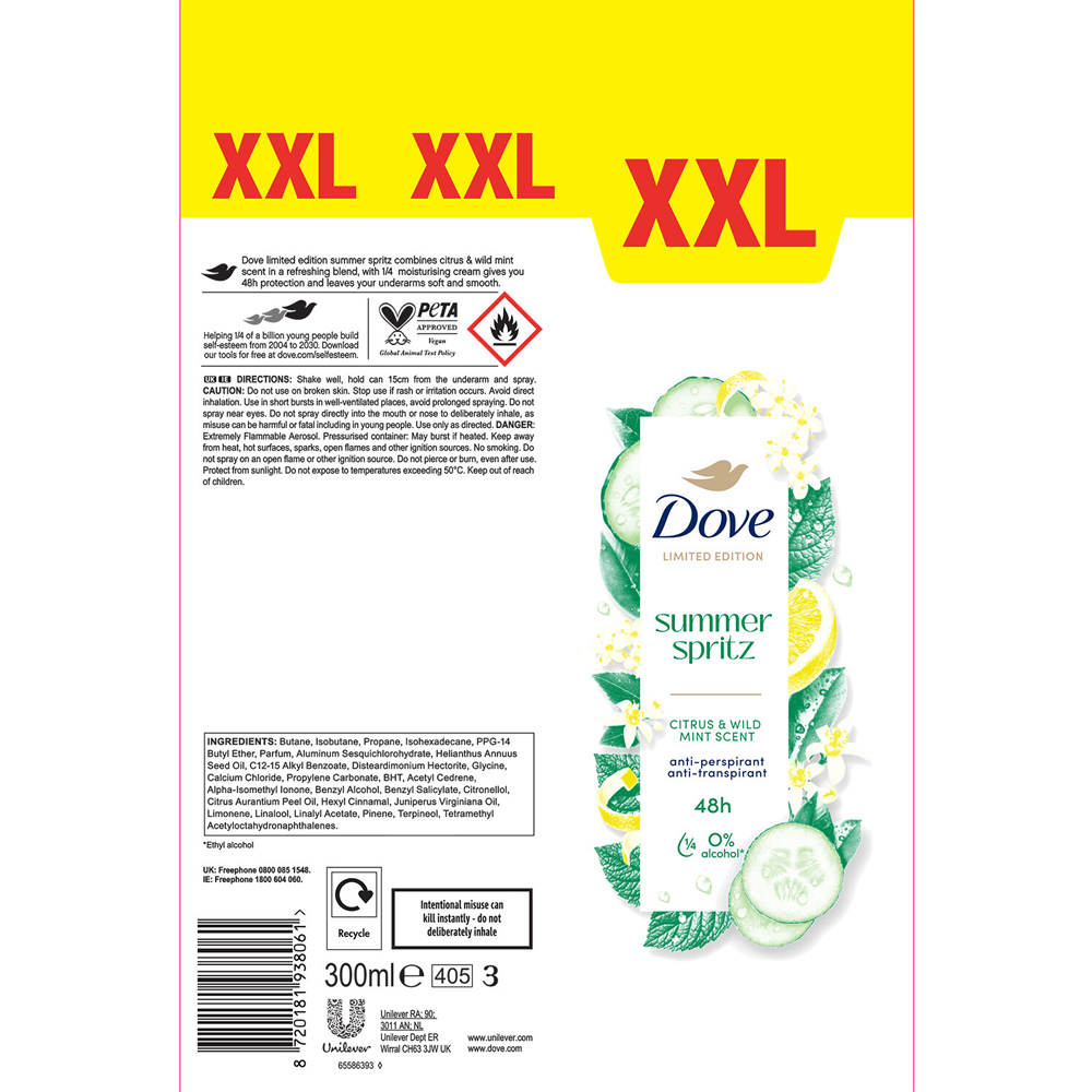 Dove Women Anti-Perspirant Aerosol Summer Spritz Image 2
