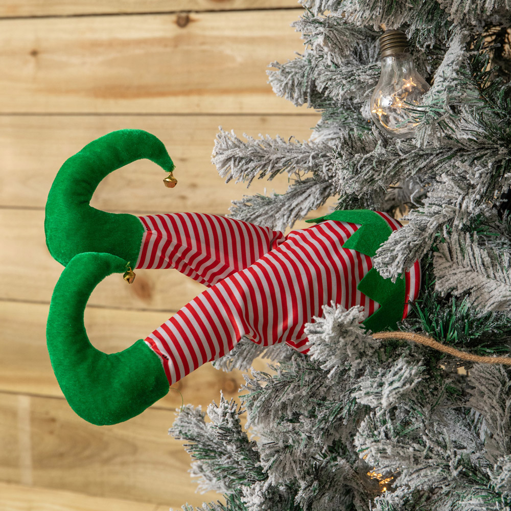 Samuel Alexander Wriggling Elf Stuck in Christmas Tree Decoration 35cm Image 2