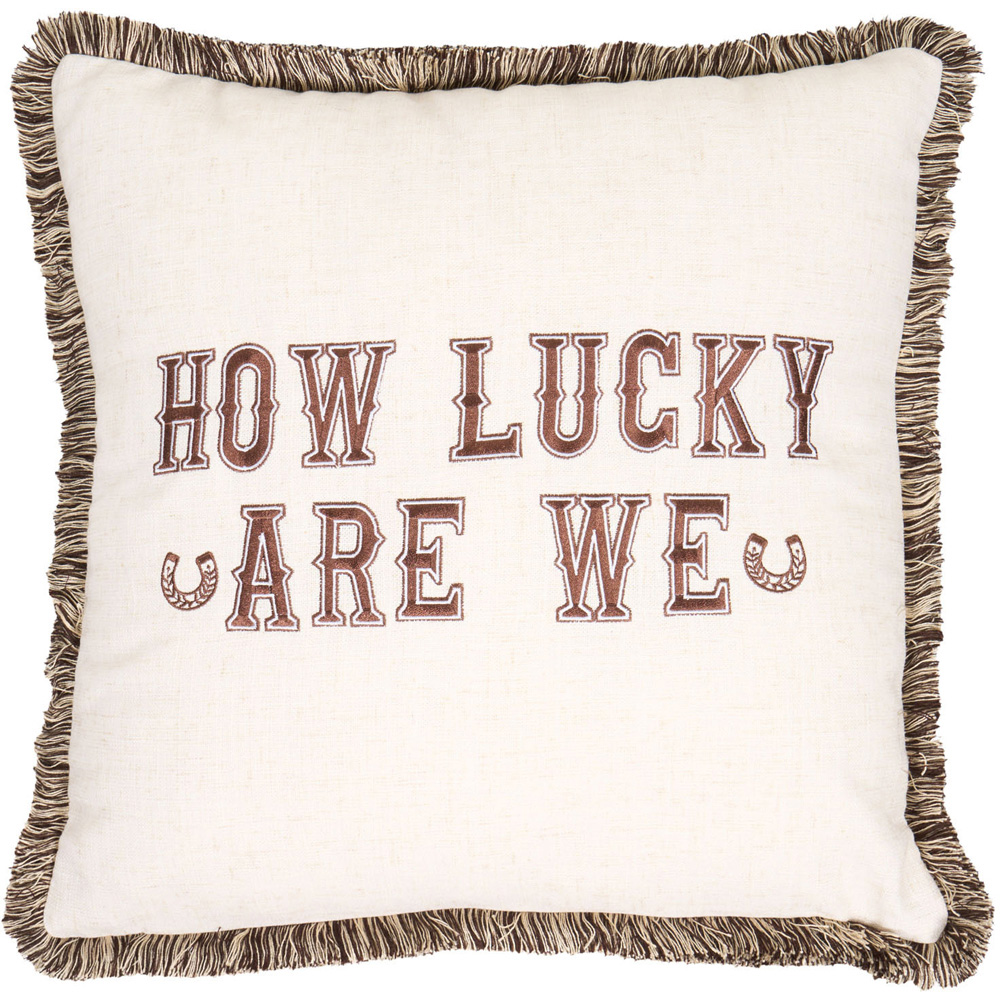 How Lucky Are We Cushion Image 1