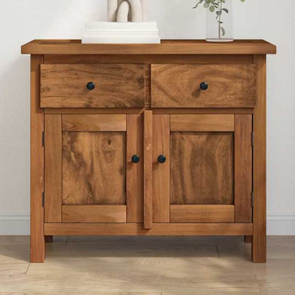 vidaXL 2 Door 2 Drawer Brown Mahogany Wood Sideboard Image 1