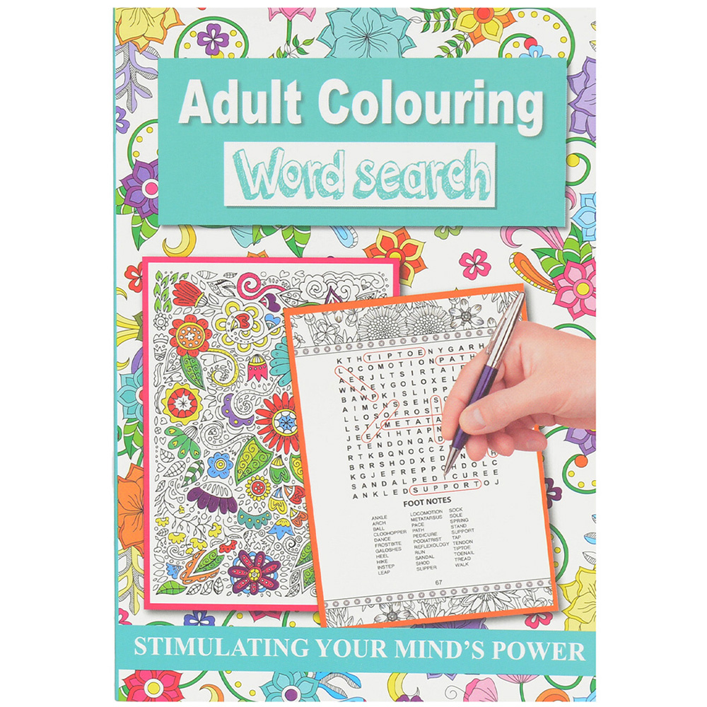 Adult Colouring and Word Search Image 1