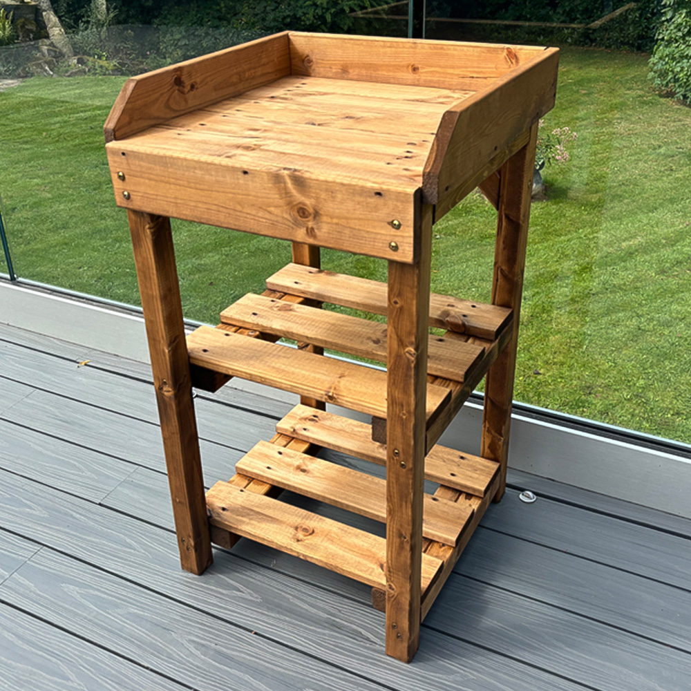 Charles Taylor Deluxe Davenport 3 Shelf Utility BBQ Table Image 2