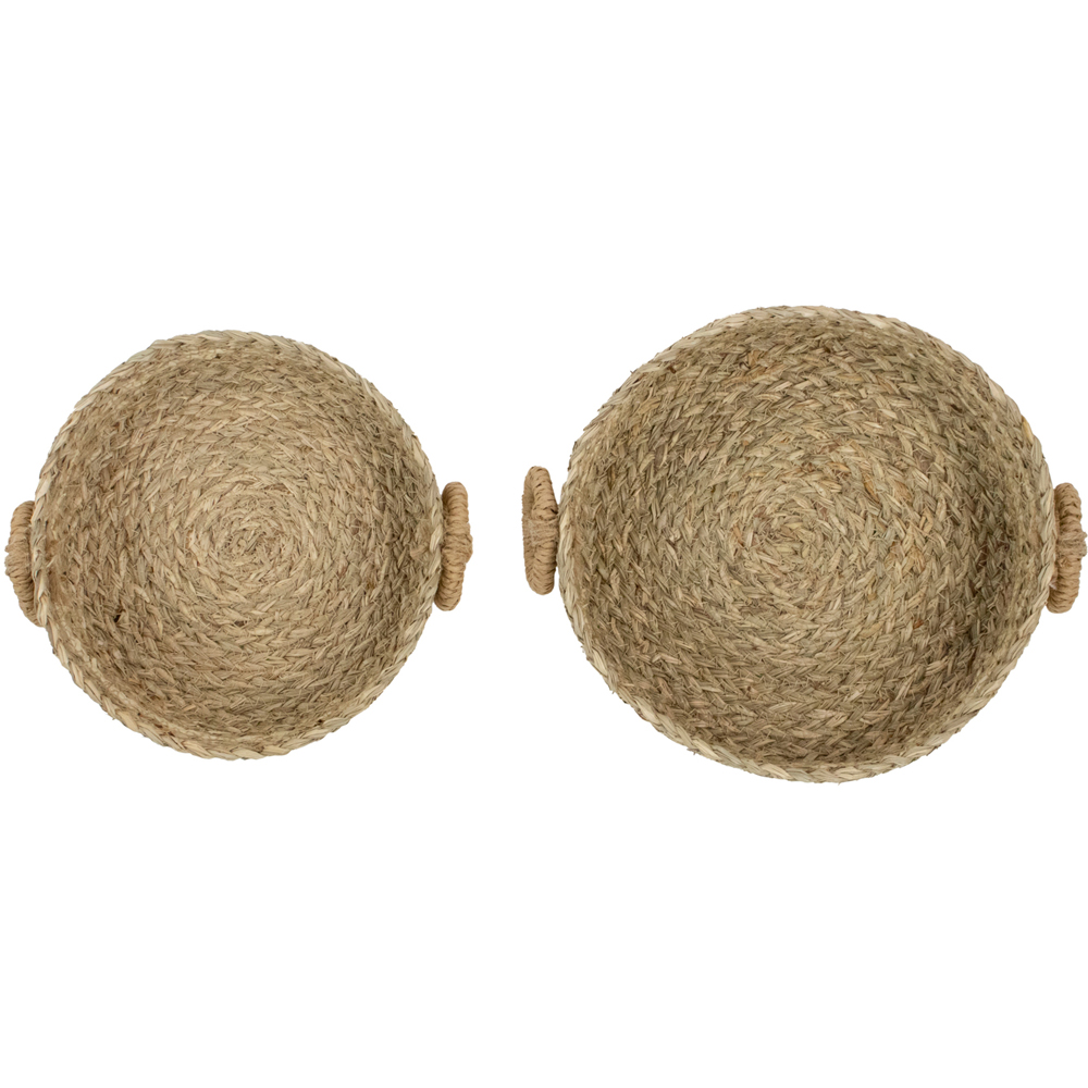 JVL Palma Maize Natural Round Storage Basket 2 Pack Image 4