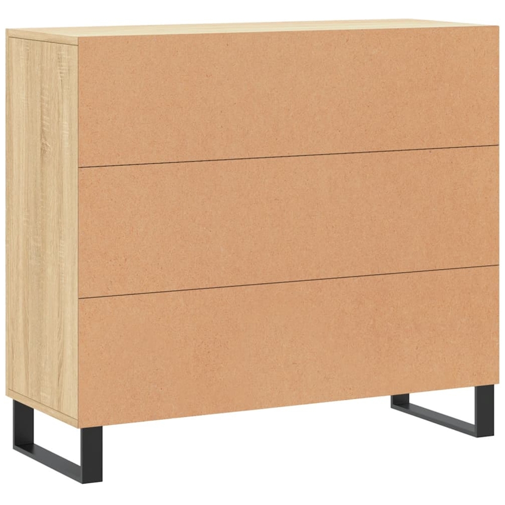 vidaXL 3 Door Sonoma Oak Sideboard Image 8
