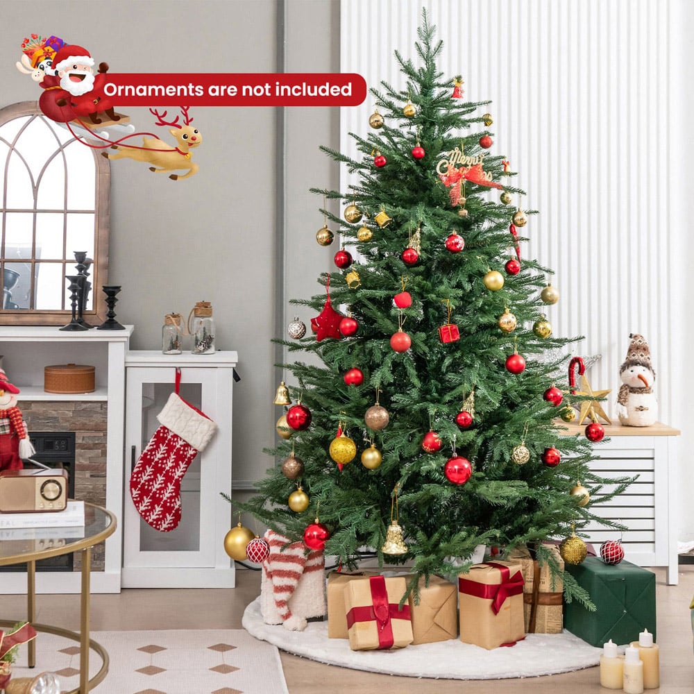 Costway Pre Lit Warm White LED Artificial Christmas Tree 6ft Image 3