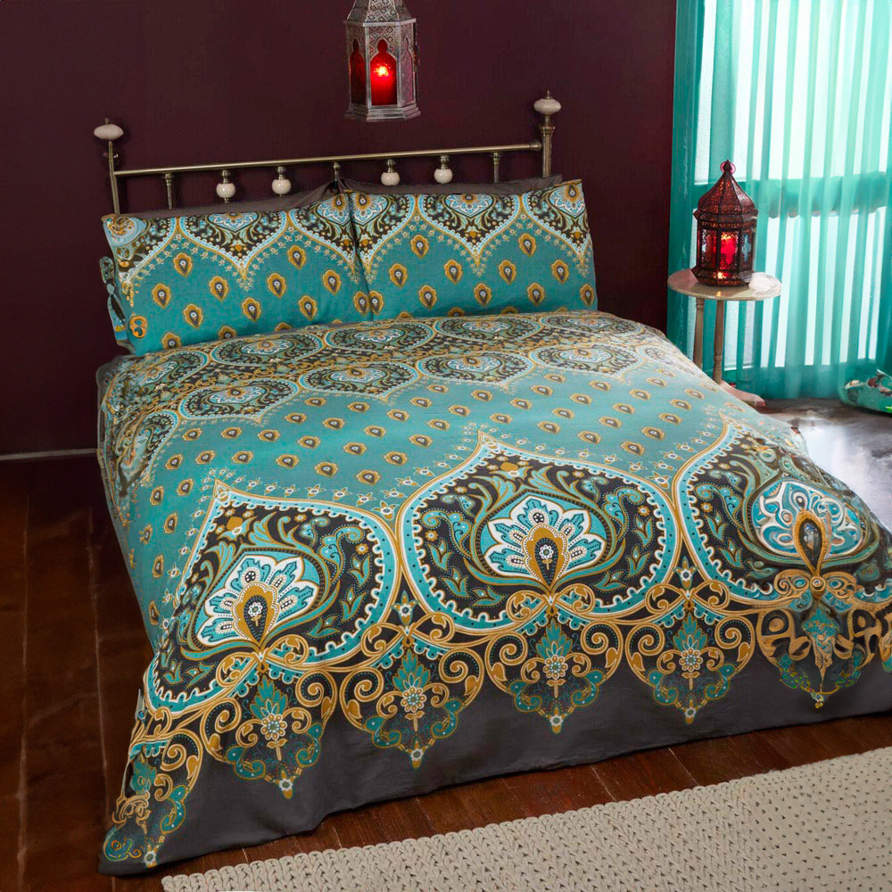 Rapport Home Asha Double Emerald Duvet Set Image 1