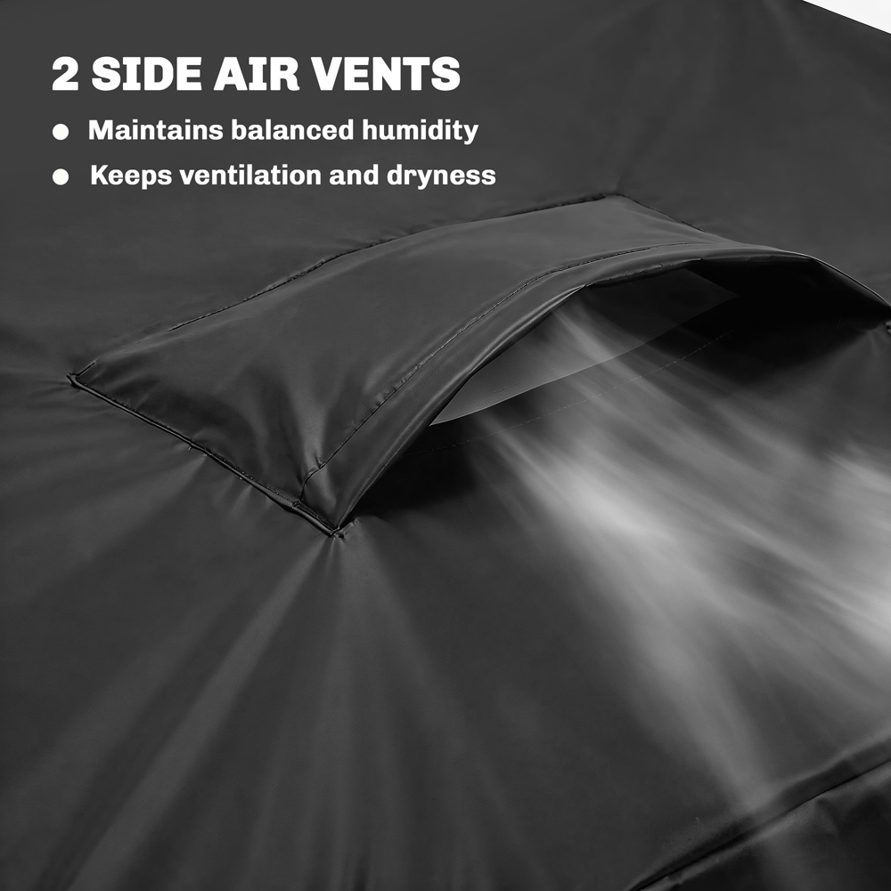 Outsunny Black V-Shaped Waterproof Anti-UV Sectional Sofa Cover 216 x 216 x 78cm Image 8