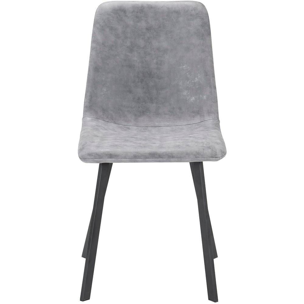 Ezra Dining Table & 4 Grey Chairs Set Image 6
