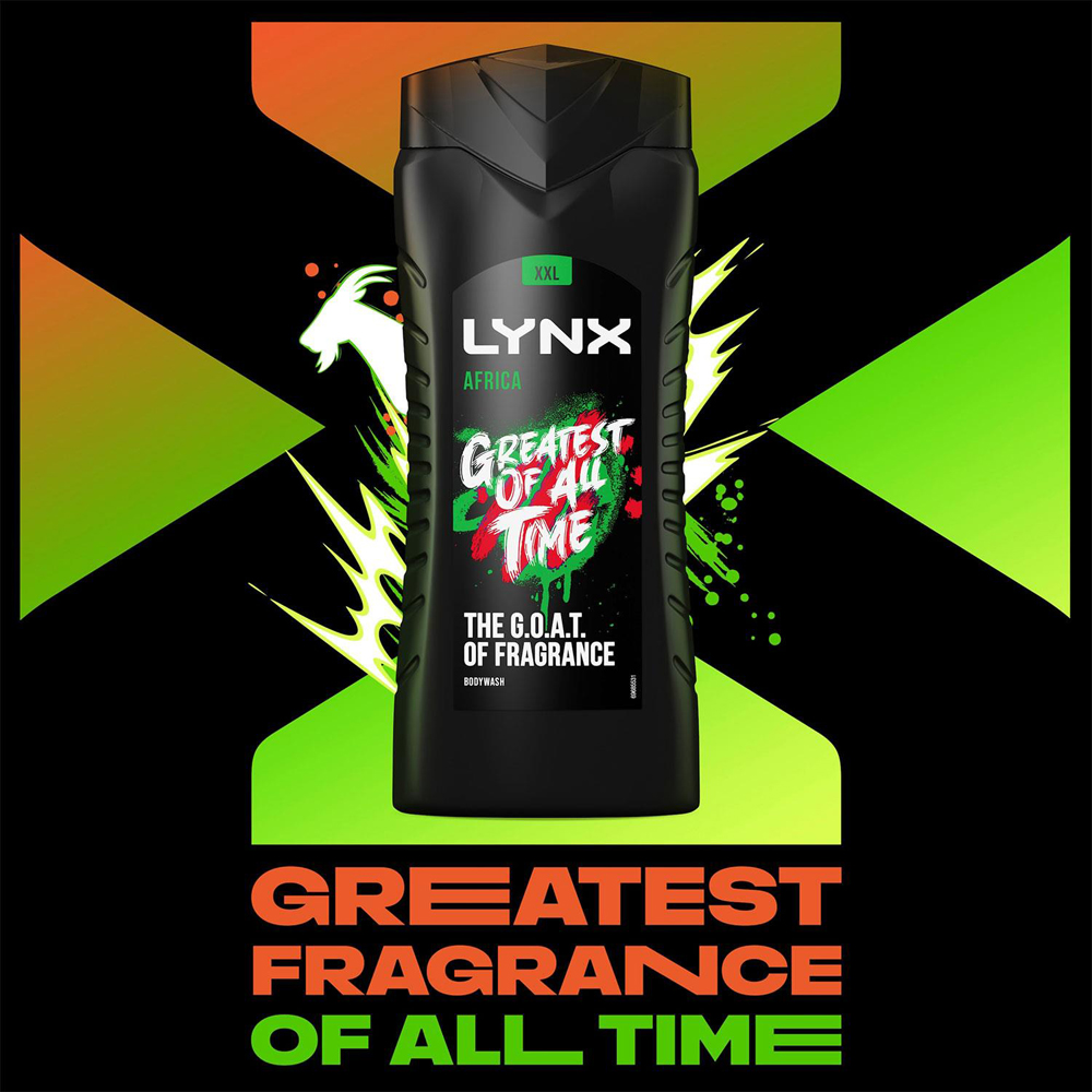 Lynx Africa The G.O.A.T. of Fragrance 12H Refreshing Shower Gel 500ml 4 Pack Image 7