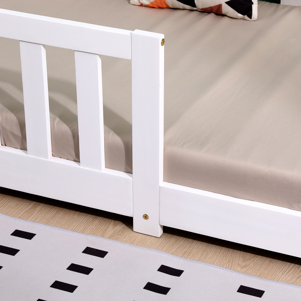 Portland Wood House White Kids Bed Frame Image 5