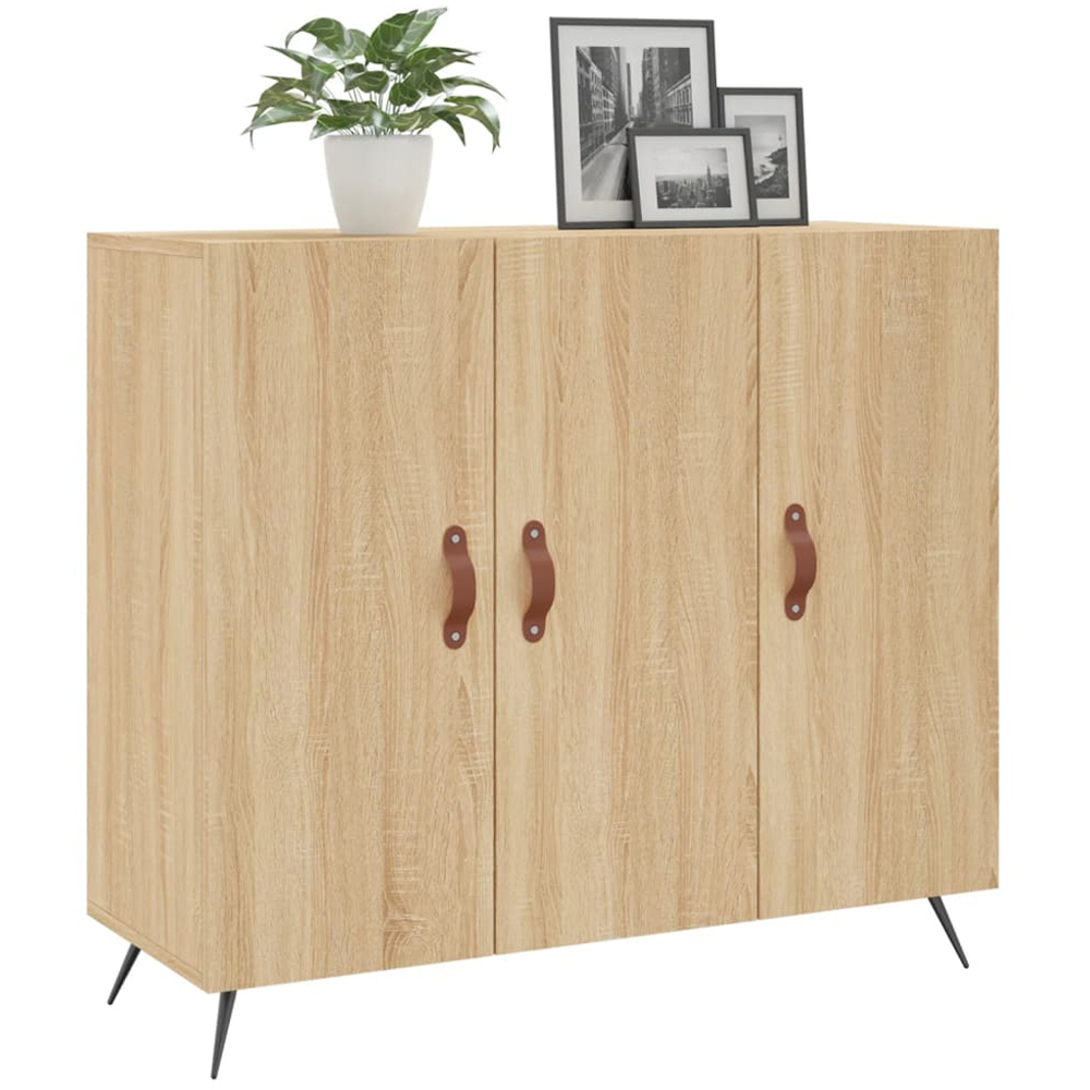 vidaXL 3 Door Sonoma Oak Sideboard Image 3