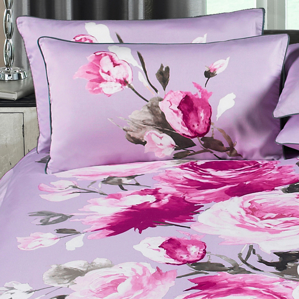 Paoletti Windsor Super King Size Cream 300 Thread Count Duvet Cover Set Image 3