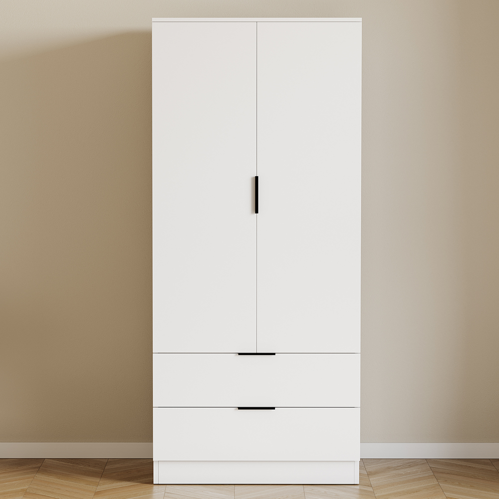 VIDA DESIGNS Trega 2 Drawer 2 Door White Wardrobe Image 3