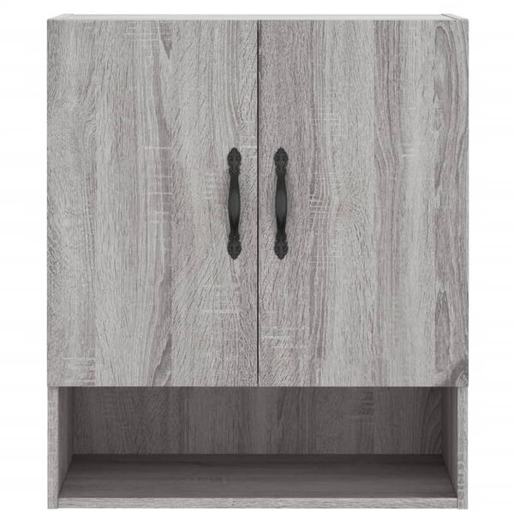 vidaXL 2 Door Single Shelf Grey Sonoma Oak Wall Cabinet Image 4