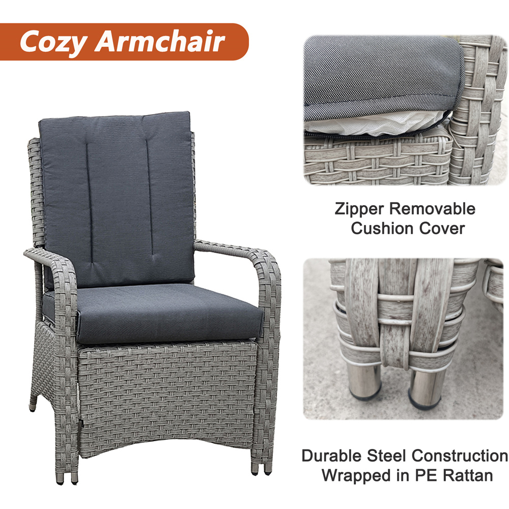 Furniture One 2 Seater Rattan Garden Lounge Set Image 5