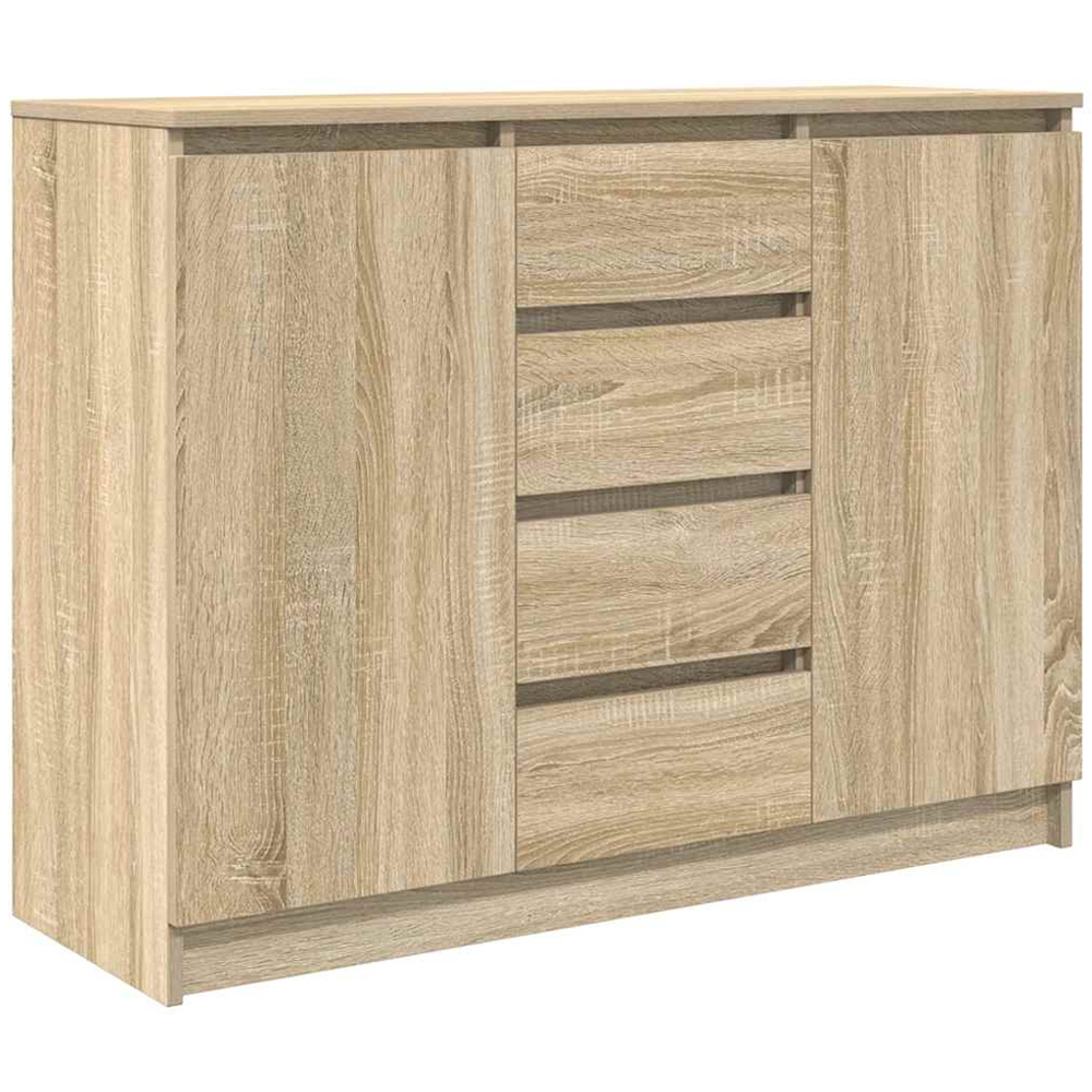 vidaXL 2 Door 4 Drawer Sonoma Oak Sideboard Image 2