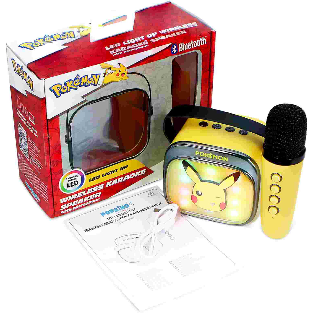 OTL Pikachu PopSing LED Light-Up Wireless Karaoke Speaker and Microphone Image 8