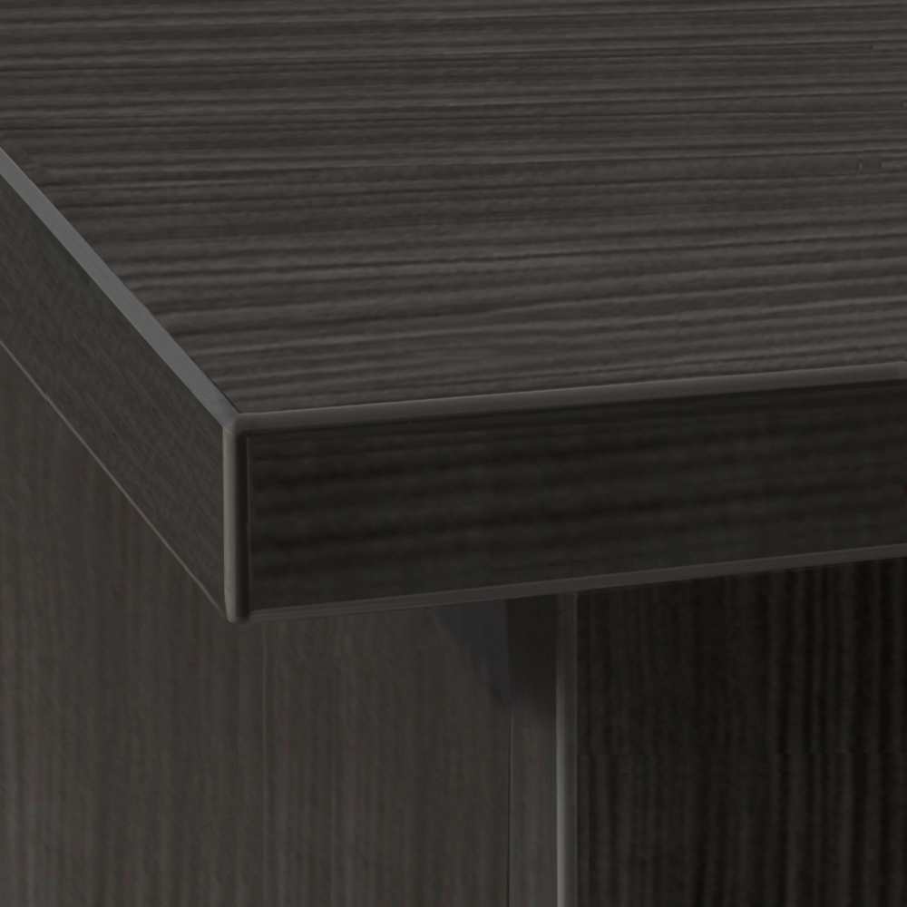 R White Cabinets 3 Shelf Black Mid Height Bookcase Image 3