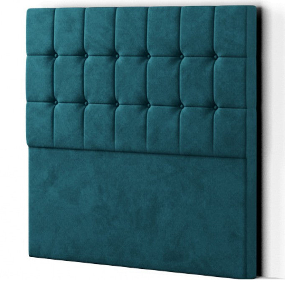 Eleganza Venezia King Size Emerald Plush Floor Standing Headboard Image 2