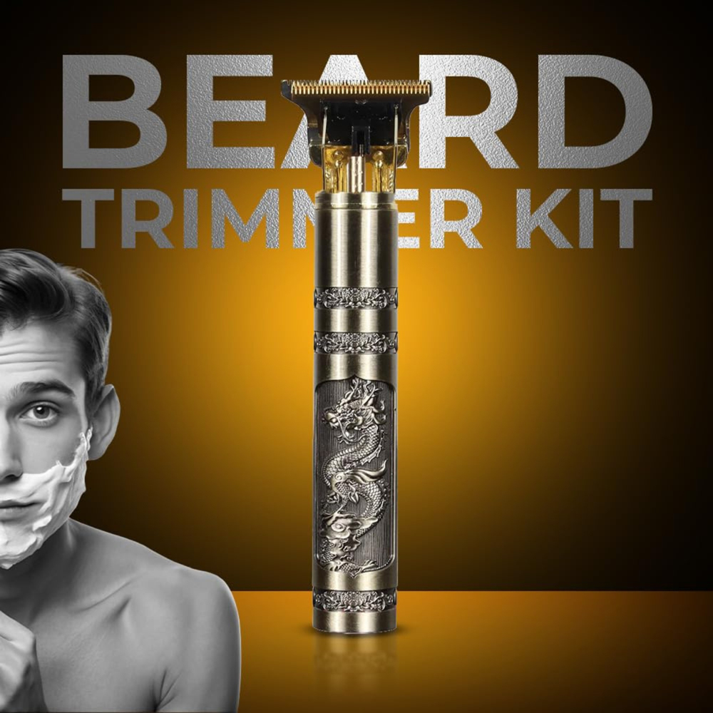 Alivio Vintage T9 Men Professional Golden Dragon Beard Trimmer Kit Image 9