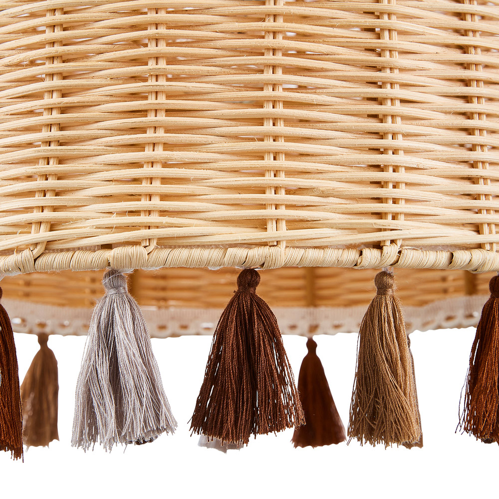 Glow Easyfit Natural Tassel Rattan Pendant Shade Image 4