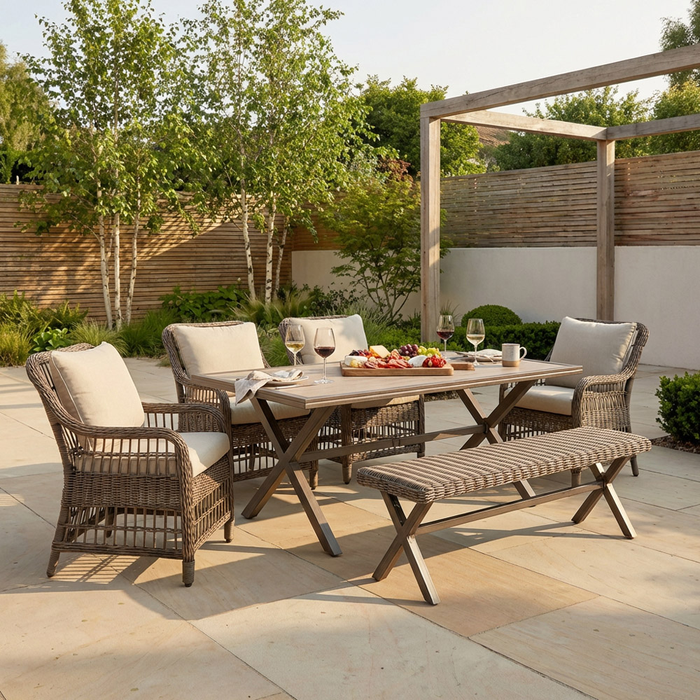 Virginia Dining Set Brown Image 3