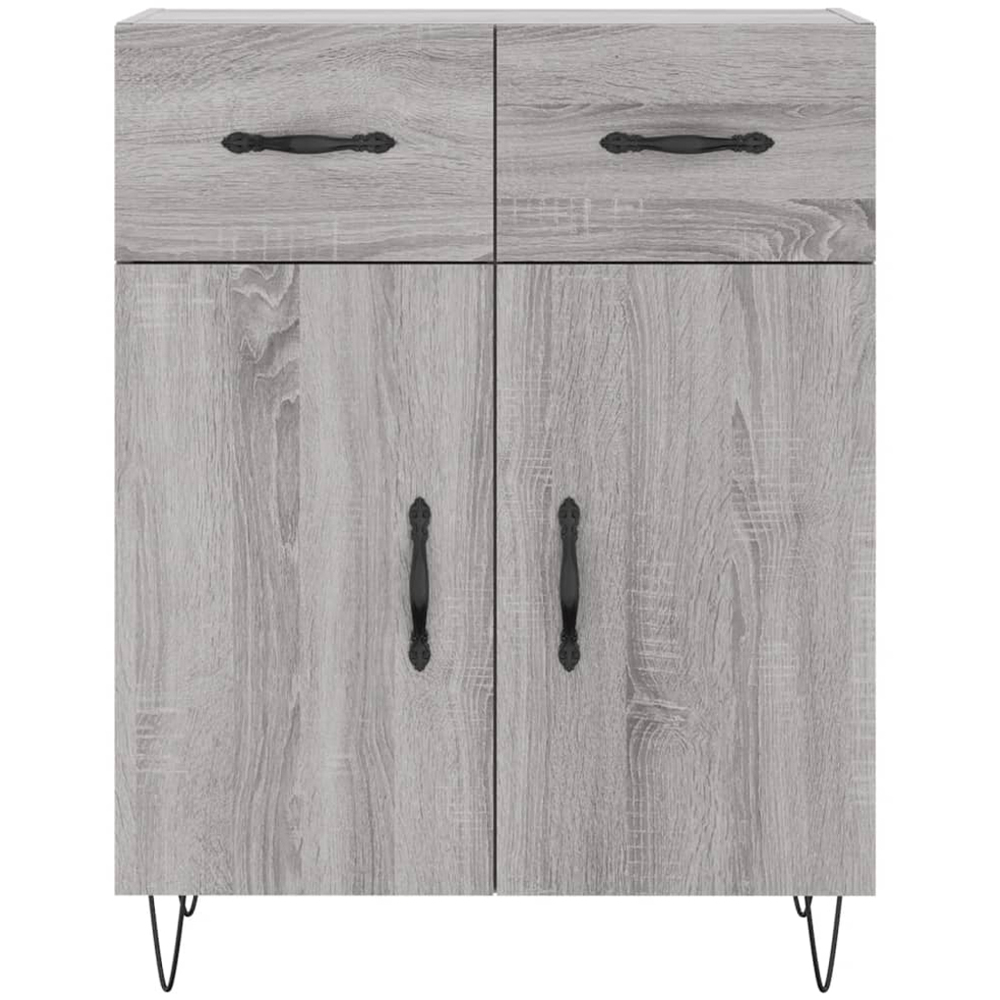vidaXL 2 Door 2 Drawer 3 Shelf Grey Sonoma Highboard Image 8
