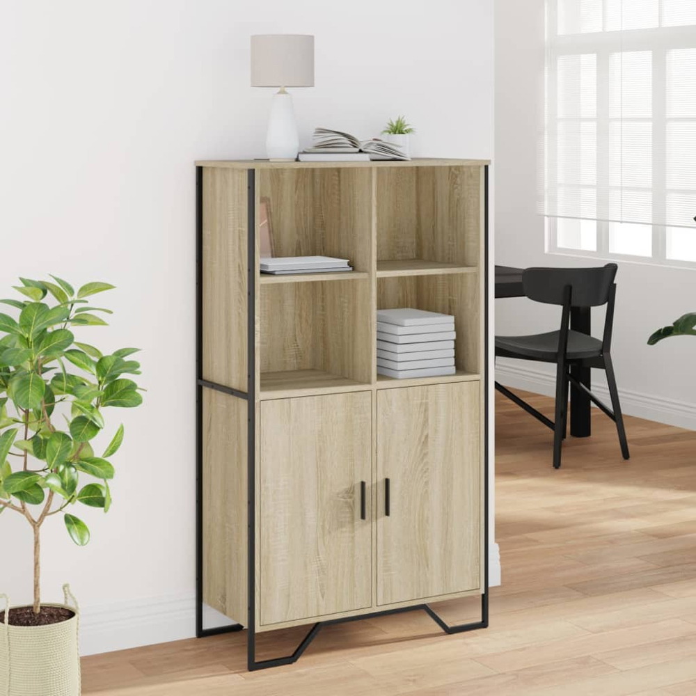 vidaXL 2 Door 4 Shelf Sonoma Oak Highboard Image 9