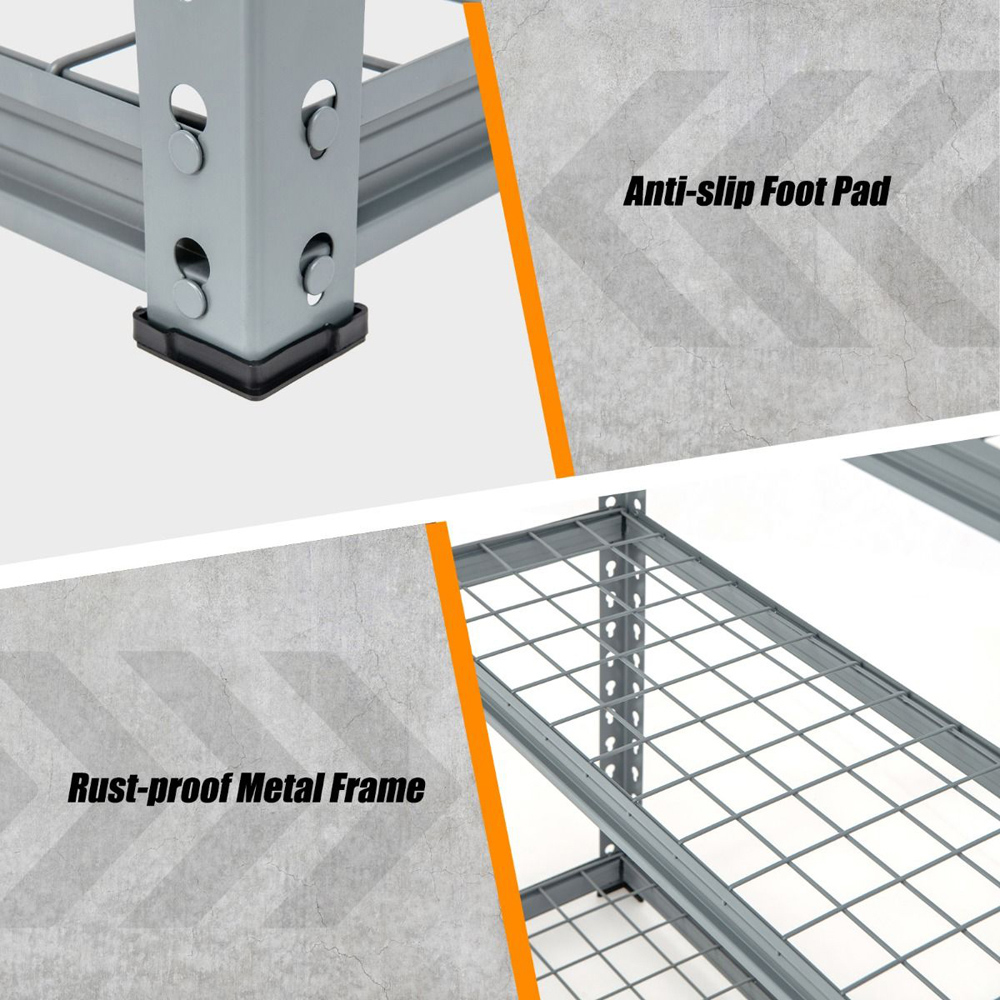Costway Grey Heavy Duty Wire Storage Rack Image 5