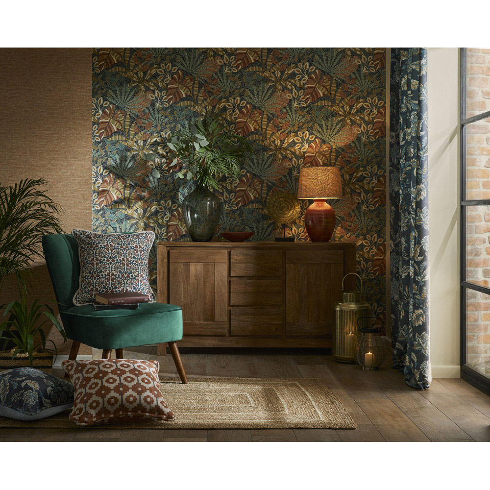 Esselle Home Artisan Weave Orange Wallpaper Image 5